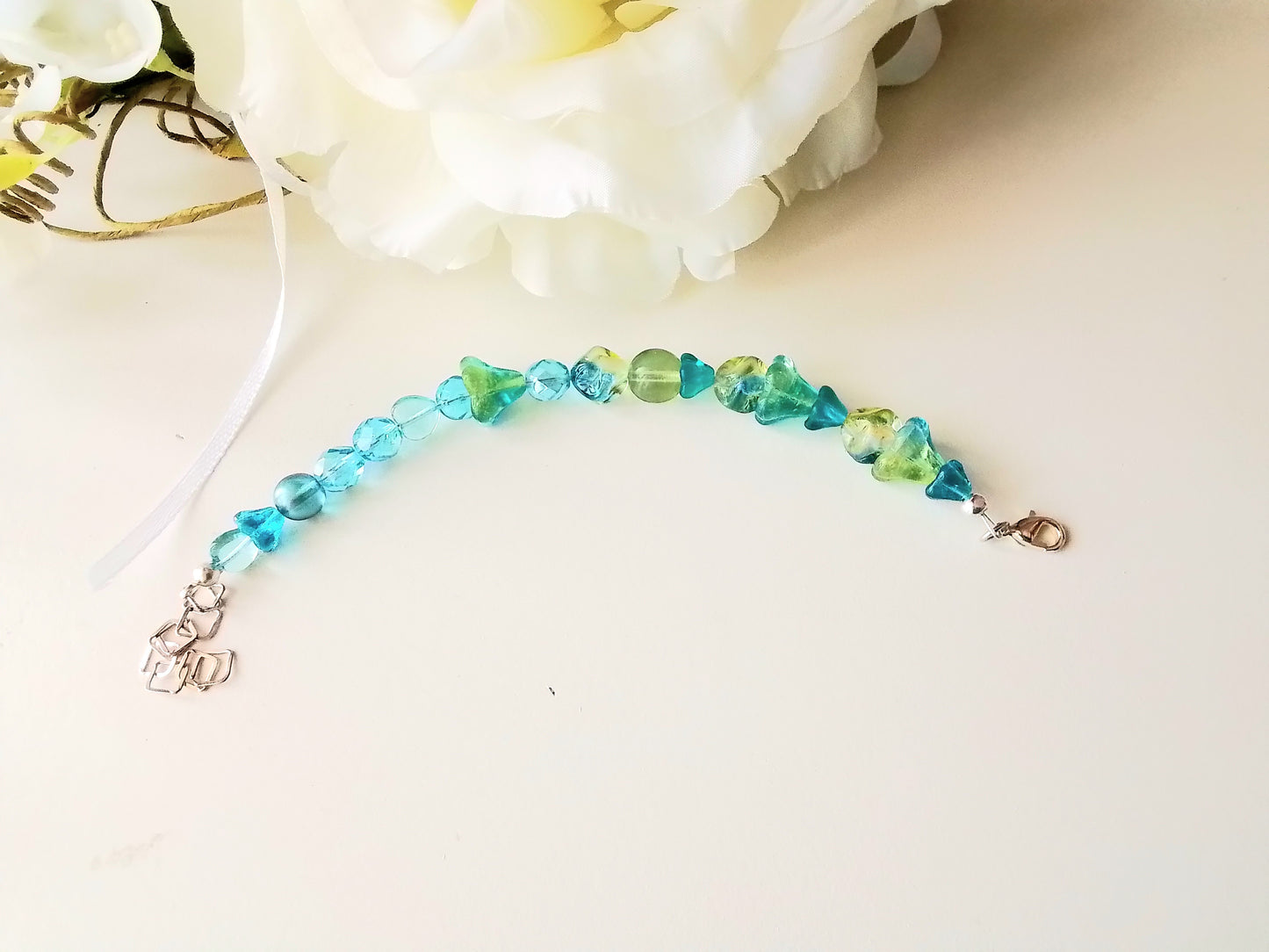 Bracciale turchese | perle di vetro