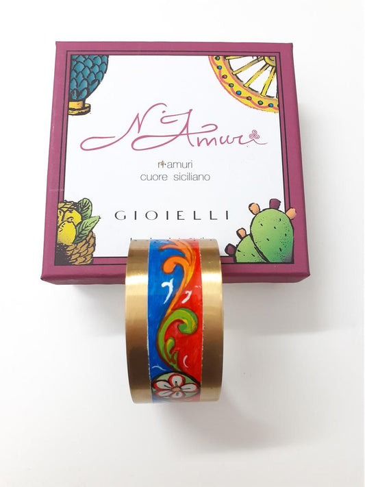 Bracciale artigianale - Decoro Carretto