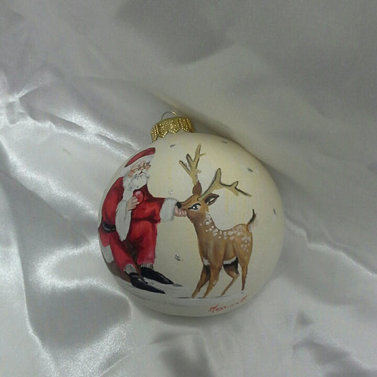 Palla di natale con babbo natale