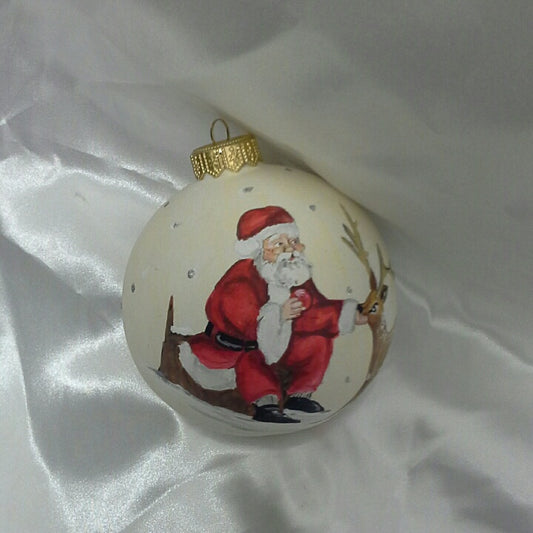 Palla di natale con babbo natale