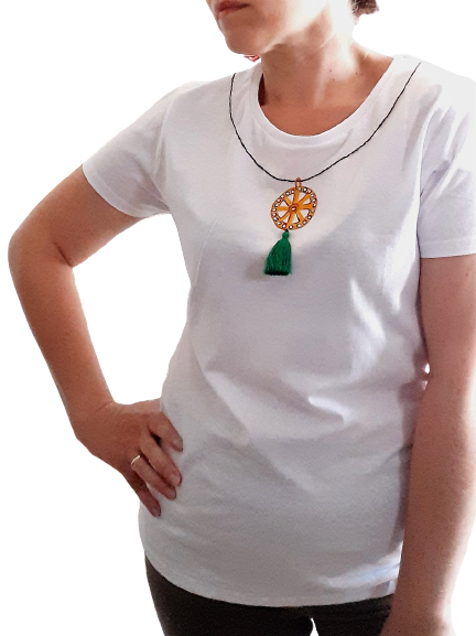 Maglia Dipinta e Ricamata a mano | Ruota Carretto Siciliano