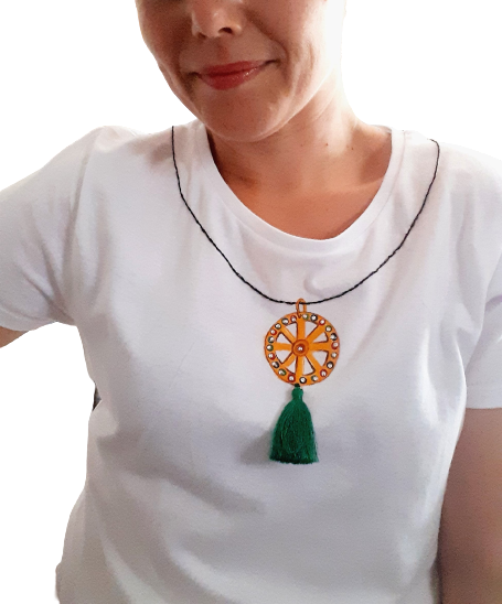 Maglia Dipinta e Ricamata a mano | Ruota Carretto Siciliano