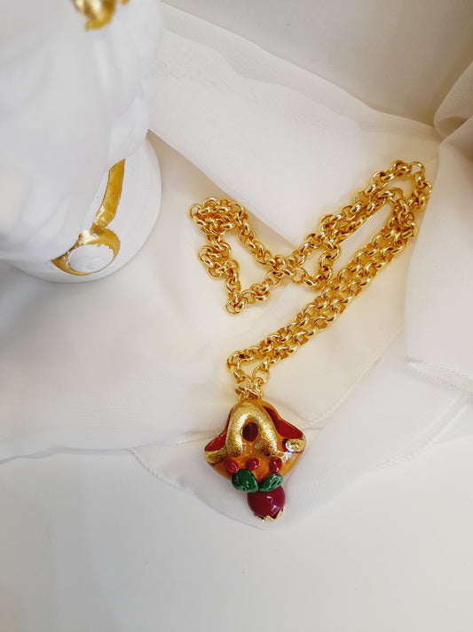 Collana con ciondolo coffa e fico d'india