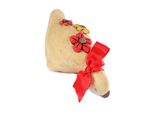 Papera testa in giu | fiori rossi