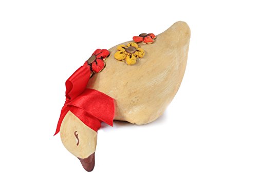 Papera testa in giu | fiori rossi