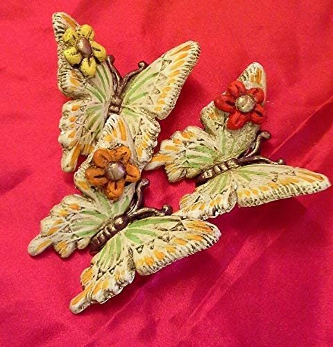 Set 3 Farfalle in ceramica da appendere