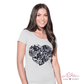 Maglia Stampata | Cuore Pizzo Nero