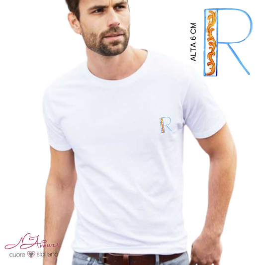 T-shirt uomo dipinta a mano | Con Iniziali