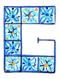 T-shirt uomo dipinta a mano | iniziale maiolica