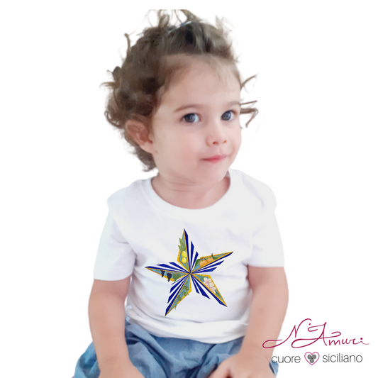Maglietta bimba con stella siciliana