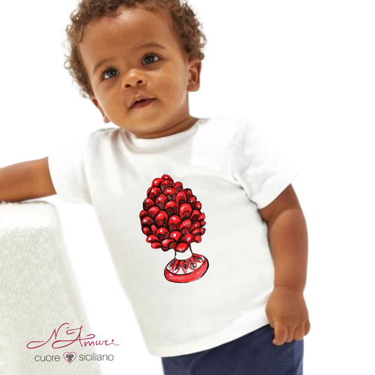 Maglietta bimbo con pigna siciliana