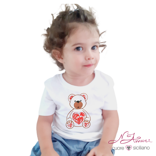 Maglietta bimba con orsetto