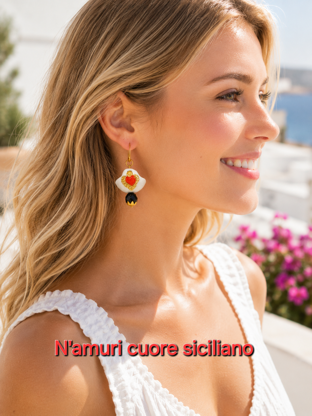 Orecchini coffa e sacro cuore