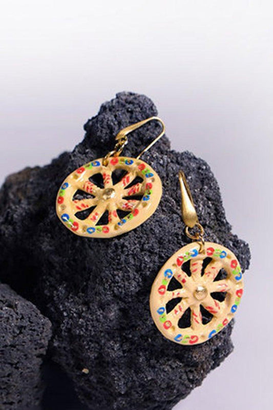 Orecchini Artigianali - Cerchio Ruota di Carretto Siciliano