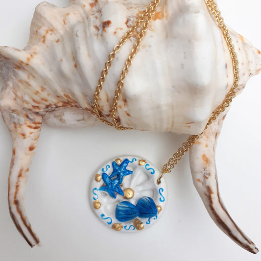 Collana Artigianale - Ruota di Carretto ed Elementi Marini