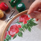 Maglia ricamata e dipinta a mano | Rose Rosse
