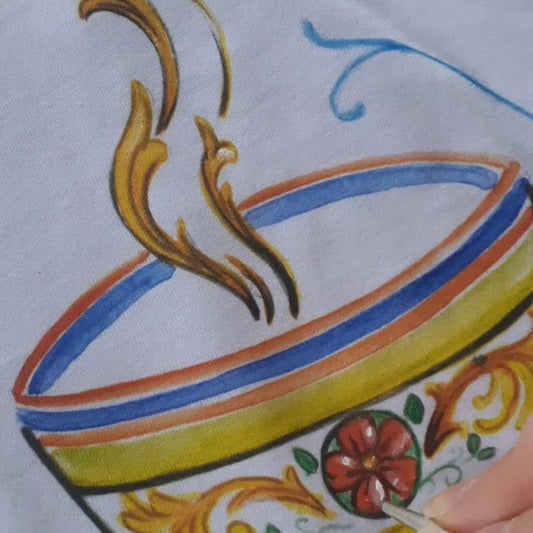 Maglia Stampata | Tazzina da Caffè in stile Siciliano