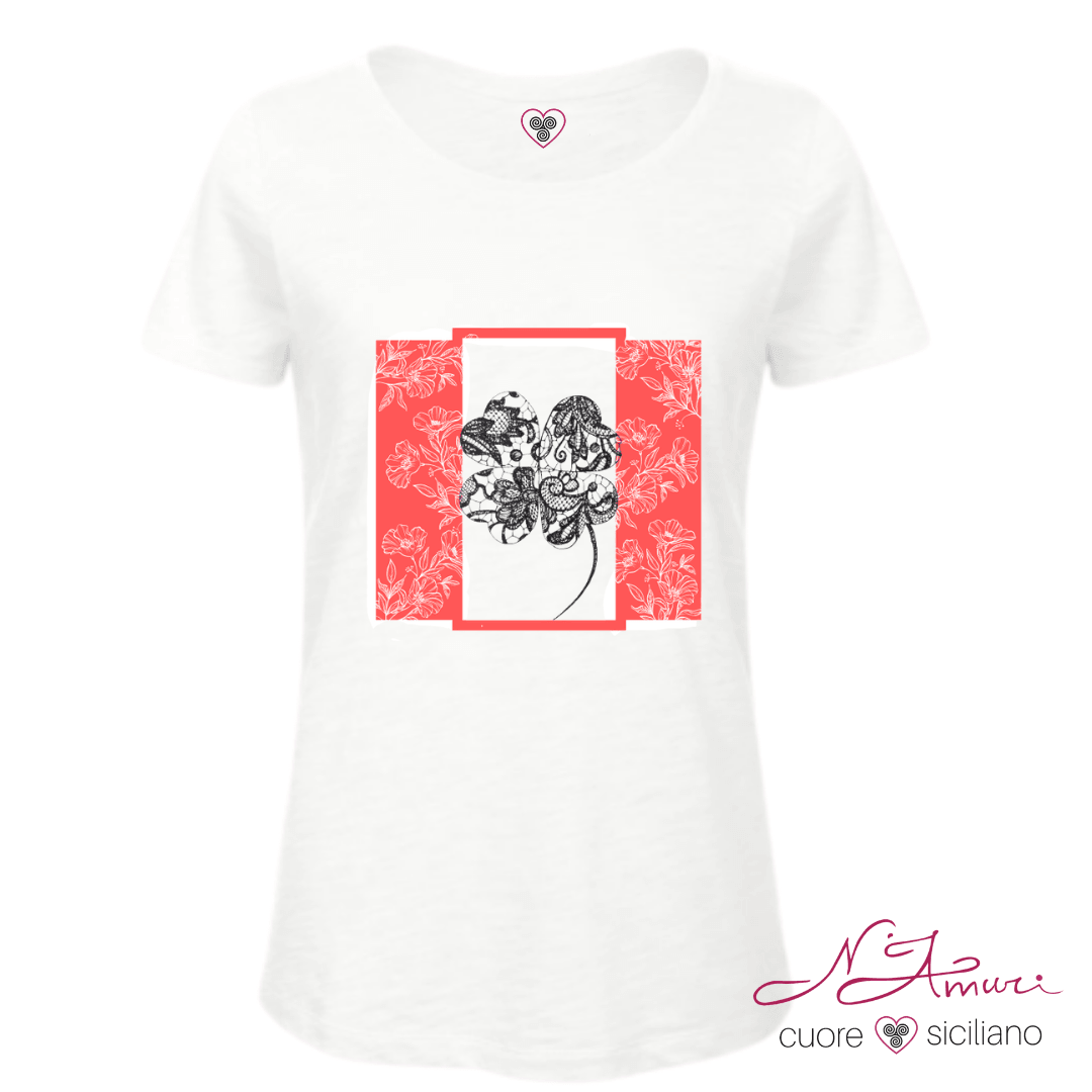 quadrifoglio t shirt maglietta donna ragazza