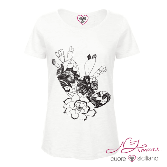 Maglia Stampata | Fico d'India effetto Pizzo