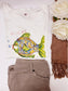 Maglia Stampata | Pesce in stile Maiolica